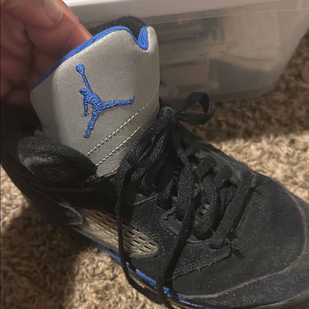 Kids Black and Blue Sneakers